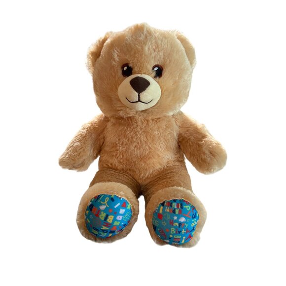 Build-A-Bear Happy Birthday Plush Teddy Bear 14” Tan Stuffed Animal Gift - Picture 2 of 9